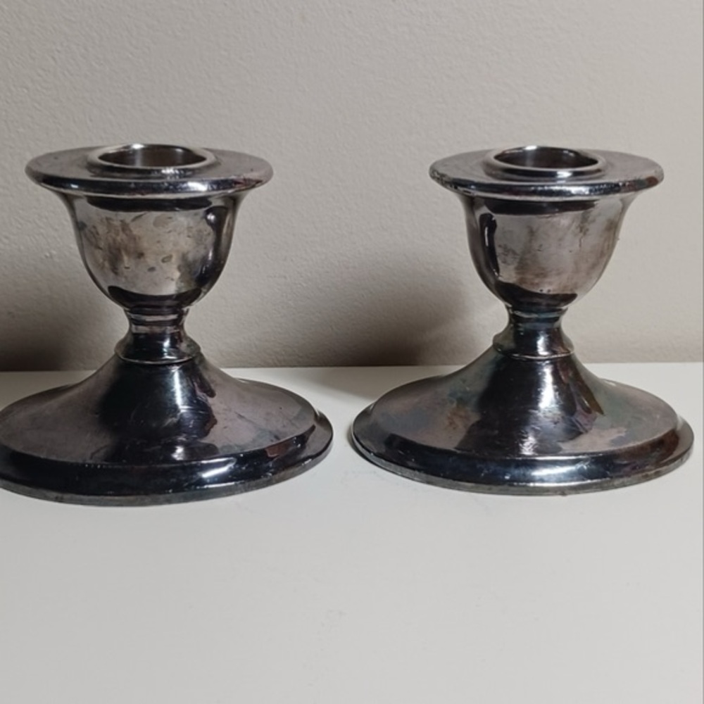 Benedict Proctor pair of candlestick holders stamped 2444